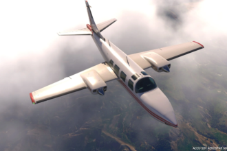 Accu-Sim Aerostar 600 A2A Simulations vue de l'extérieur et de face