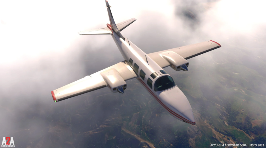Accu-Sim Aerostar 600 A2A Simulations vue de l'extérieur et de face
