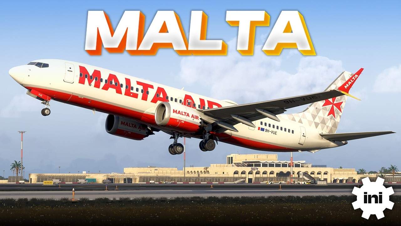iniBuilds kündigt Flughafen Malta-Luqa (LMML) für MSFS 2024 an