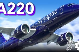 Synaptic A220 MSFS disponible sur le Marketplace de Microsoft Flight Simulator