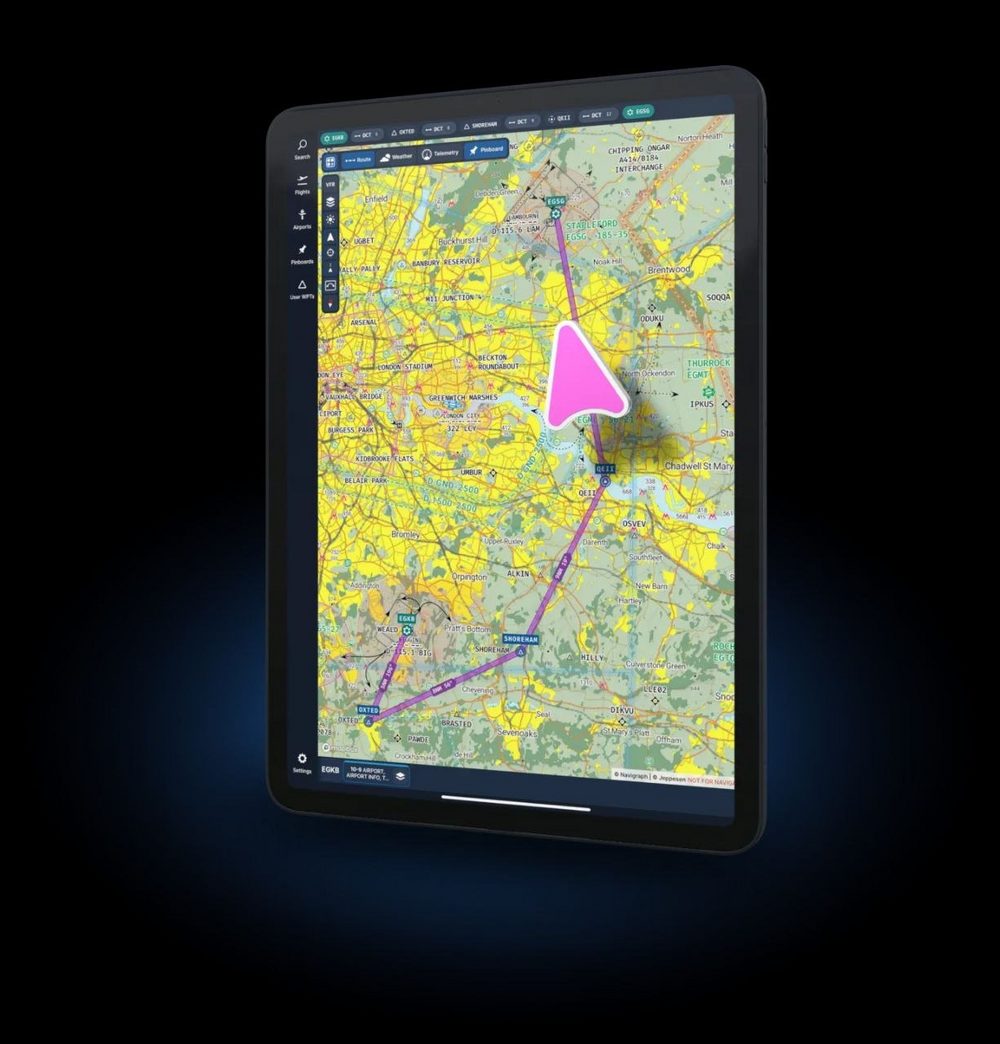 navigraph moving map VFR
